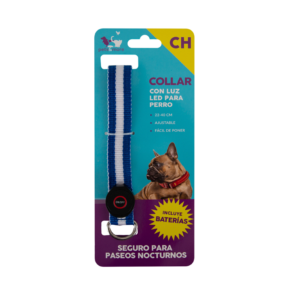 COLLAR C/LUZ LED P/PERRO, PEQUEÑO