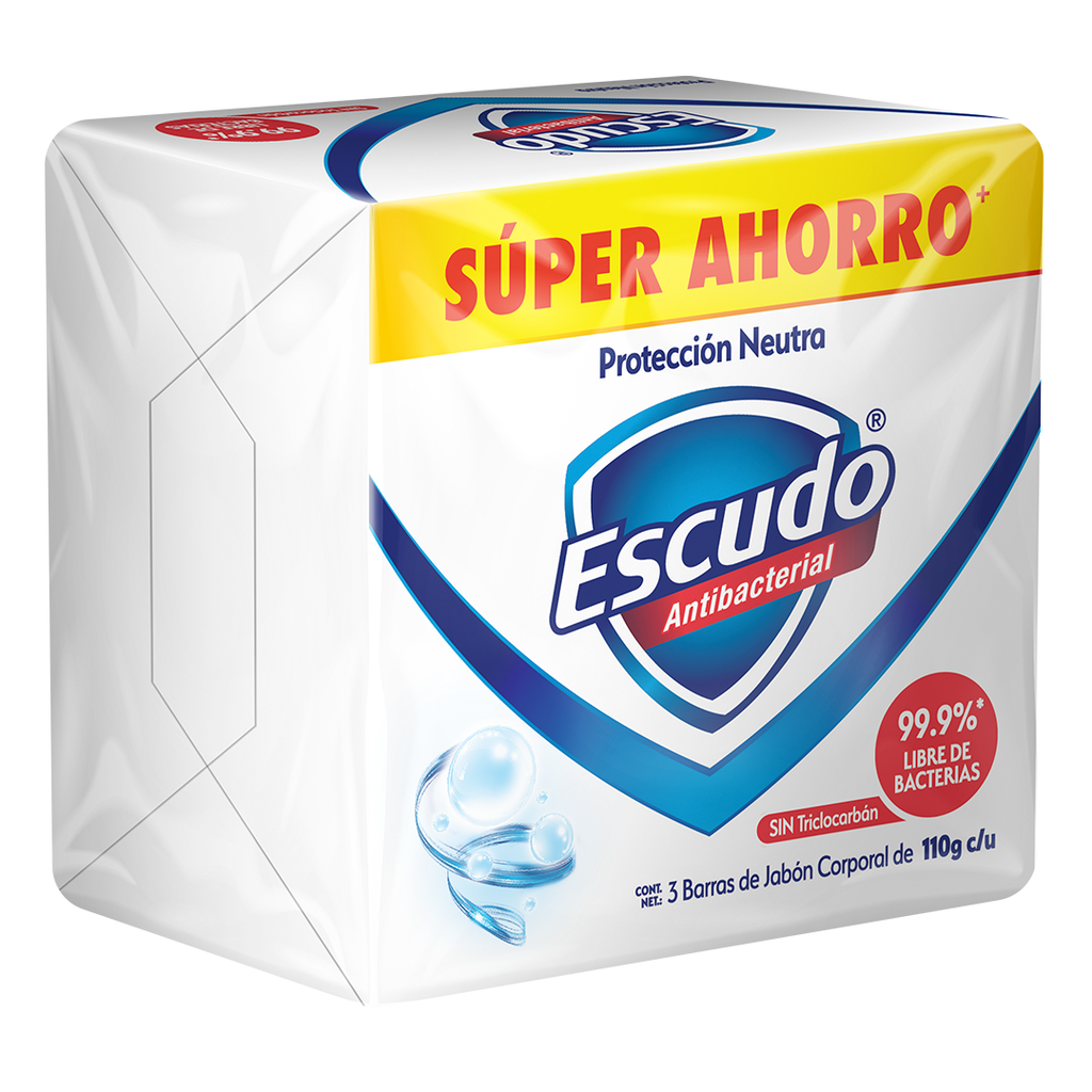 JABON ESCUDO NEUTRO 3PK 110 GR BLANCO