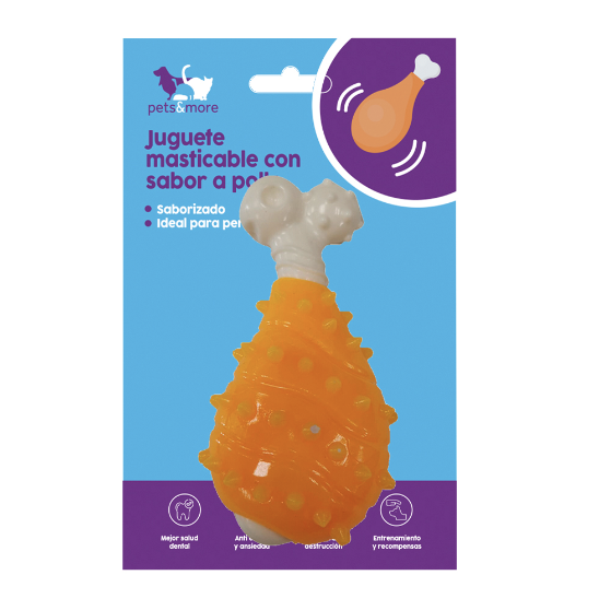JUGUETE MASTICABLE SABORIZADO (POLLO )