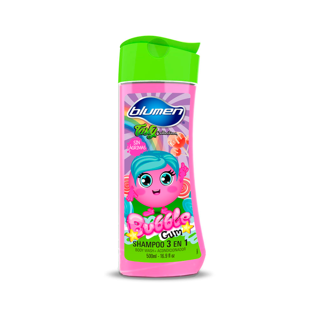 SHAMPOO TASTY 3 EN 1 BUBBLE GUM  500ML