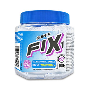 GEL FIJADOR PARA CABELLO MULTIVITAMINICO  SUPER FIX1 100G