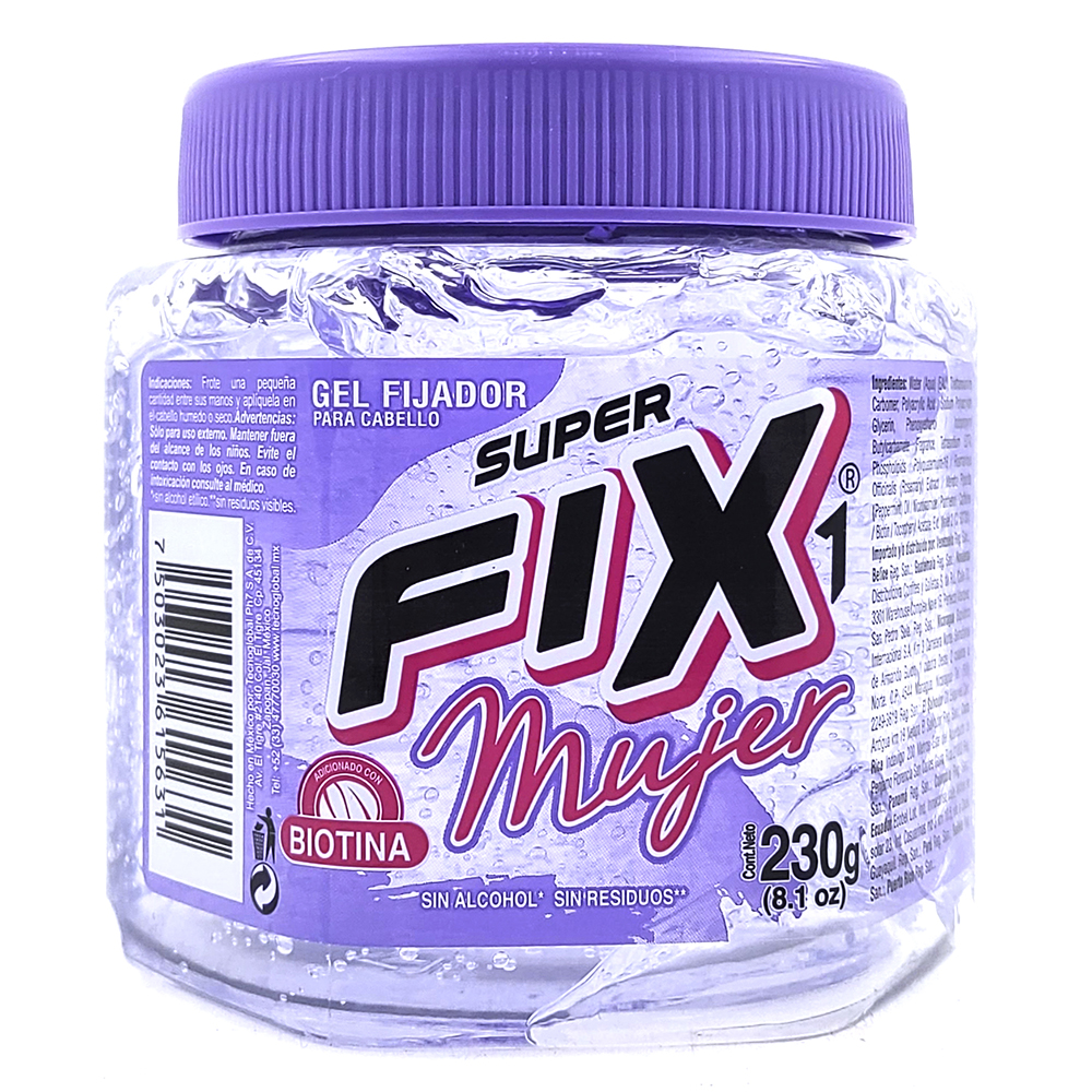 GEL FIJADOR PARA CABELLO MUJER SUPER FIX1 230G