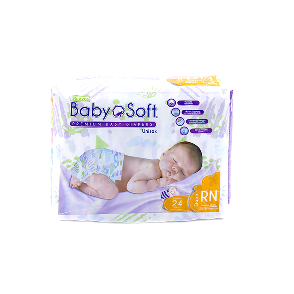 [D4301] PAÑAL BABY SOFT RN 24UN
