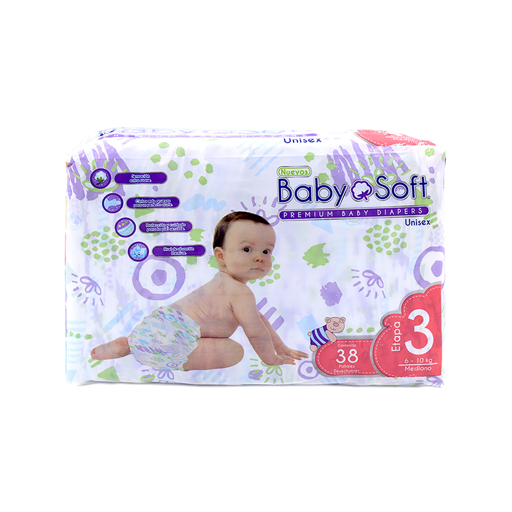 [D4303] PAÑAL BABY SOFT M 38UN