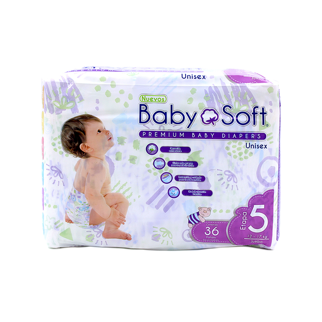 [D4305] PAÑAL BABY SOFT JUMBO 36UN