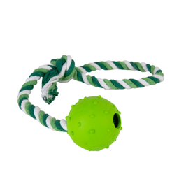 [P8426] PELOTA CONCUERDA Y NUDO PARA PERRO